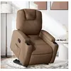 Image de Fauteuil de relaxation inclinable tissu marron