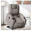 Image de Fauteuil de relaxation inclinable tissu taupe