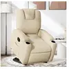 Image de Fauteuil de relaxation inclinable tissu crème