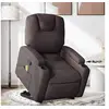 Image de Fauteuil de massage, relaxation tissu marron foncé