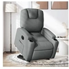 Image de stoel électrique réglable tissu gris foncé
