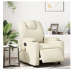 Image de Fauteuil de massage, relaxation électrique similicuir crème