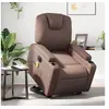Image de Fauteuil de relaxation, massage, inclinable électrique similicuir marron