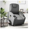 Image de Fauteuil de relaxation, massage, inclinable électrique similicuir gris