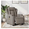 Image de Fauteuil de massage, relaxation électrique réglable tissu taupe