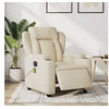 Image de Fauteuil de massage, relaxation électrique réglable tissu crème