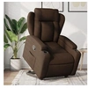Image de Fauteuil de relaxation inclinable tissu marron