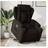 Image de Fauteuil de relaxation inclinable tissu marron foncé