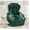 Image de Fauteuil de relaxation inclinable tissu vert foncé