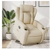 Image de Fauteuil de relaxation inclinable tissu crème