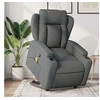 Image de Fauteuil de massage, relaxation tissu gris foncé