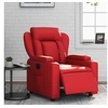 Image de Fauteuil réglable électrique similicuir rouge