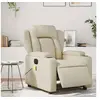 Image de Fauteuil de massage inclinable électrique crème similicuir 3204538