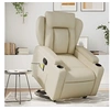 Image de Fauteuil inclinable de massage Crème Similicuir 3204552