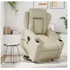 Image de Fauteuil inclinable de massage électrique crème similicuir 3204566