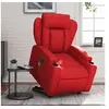 Image de Fauteuil de relaxation, massage, inclinable électrique similicuir rouge