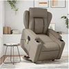 Image de Fauteuil de relaxation, massage, inclinable électrique similicuir cappuccino