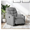Image de Fauteuil inclinable électrique Gris clair Tissu