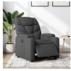 Image de Fauteuil électrique réglable tissu gris foncé