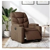 Image de Fauteuil réglable électrique tissu marron