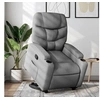 Image de Fauteuil de relaxation inclinable tissu gris clair