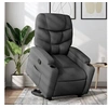 Image de Fauteuil de relaxation inclinable tissu gris foncé