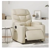 Image de Fauteuil électrique réglable similicuir crème