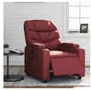 Image de Fauteuil réglable électrique similicuir bordeaux