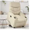 Image de Fauteuil de relaxation inclinable similicuir crème