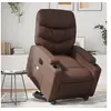 Image de Fauteuil de relaxation, massage, inclinable électrique similicuir marron