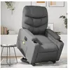 Image de Fauteuil de relaxation, massage, inclinable électrique similicuir gris