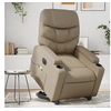 Image de Fauteuil de relaxation, massage, inclinable électrique similicuir cappuccino