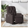 Image de Fauteuil réglable électrique tissu marron foncé