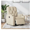Image de Fauteuil réglable électrique tissu crème