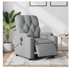 Image de Fauteuil de massage, relaxation électrique réglable tissu gris clair