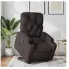 Image de Fauteuil de relaxation inclinable tissu marron foncé