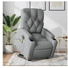 Image de Fauteuil de relaxation, massage, inclinable électrique réglable tissu gris clair
