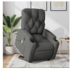 Image de Fauteuil de relaxation, massage, inclinable électrique réglable tissu gris foncé