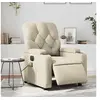 Image de Fauteuil de massage inclinable électrique crème similicuir 3204766