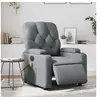 Image de Fauteuil de massage, relaxation électrique similicuir gris