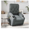 Image de Fauteuil de relaxation, massage, inclinable électrique similicuir gris