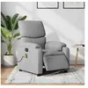 Image de Fauteuil de massage, relaxation électrique réglable tissu gris clair