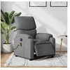 Image de Fauteuil de massage, relaxation électrique réglable tissu gris foncé