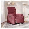 Image de Fauteuil de massage, relaxation électrique réglable tissu bordeaux