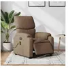 Image de Fauteuil de massage, relaxation électrique réglable tissu marron