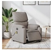 Image de Fauteuil de massage, relaxation électrique réglable tissu taupe