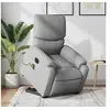 Image de Fauteuil de relaxation, massage, inclinable électrique réglable tissu gris clair