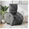 Image de Fauteuil de relaxation, massage, inclinable électrique réglable tissu gris foncé