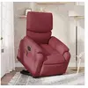 Image de Fauteuil de relaxation, massage, inclinable électrique réglable tissu bordeaux