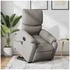 Image de Fauteuil de relaxation, massage, inclinable électrique réglable tissu taupe